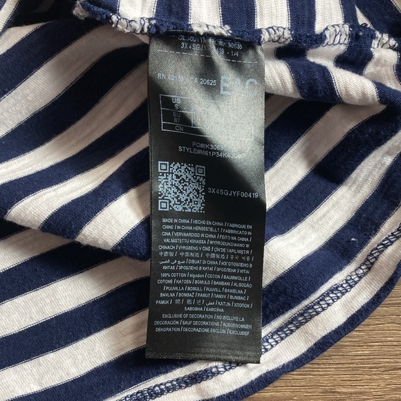 EUC Guess Jeans Shirt Mens  Asap Rocky Blue White Stripe USA Navy Hip Hop Small - Picture 8 of 8